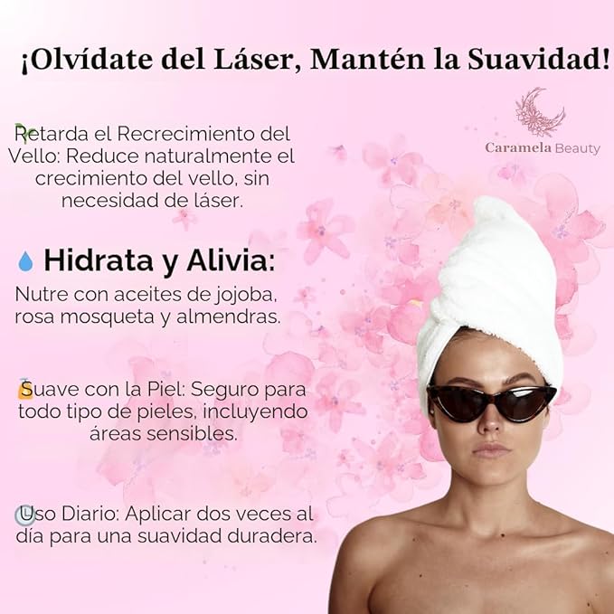 🌿 Aceite Depilatorio Botánico | Piel Suave y Lisa por Más Tiempo