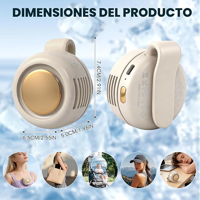 🥵 ¿Mucho Calor? Refresca Tu Cuerpo al Instante con Este Ventilador Portátil Recargable
