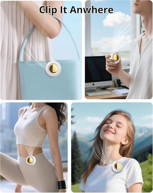 🥵 ¿Mucho Calor? Refresca Tu Cuerpo al Instante con Este Ventilador Portátil Recargable.