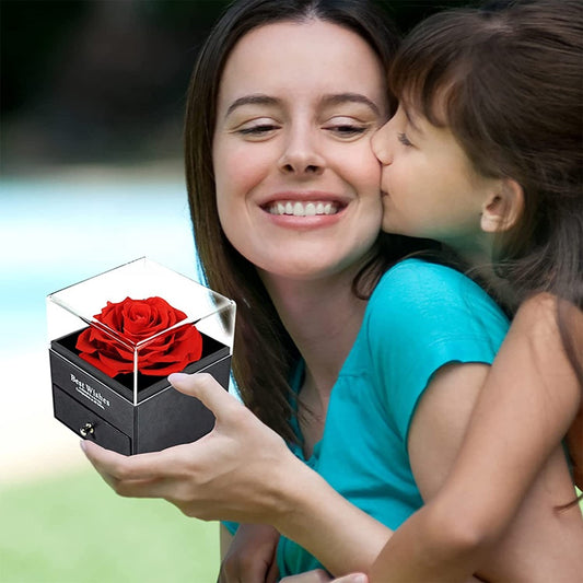 Sorprende a Mamá 💖 Collar “Te Amo” en 100 Idiomas + Rosa Eterna 🌹 | Regalo Perfecto para el Día de las Madres