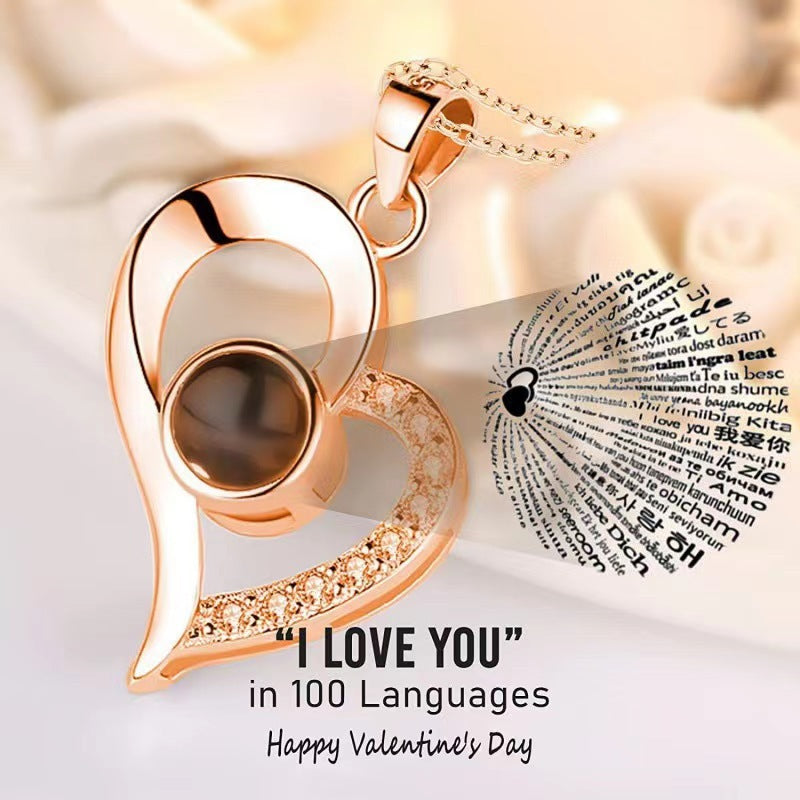 Sorprende a Mamá 💖 Collar “Te Amo” en 100 Idiomas + Rosa Eterna 🌹 | Regalo Perfecto para el Día de las Madres