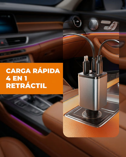 Cargador Retráctil 4 en 1 carga súper rápida